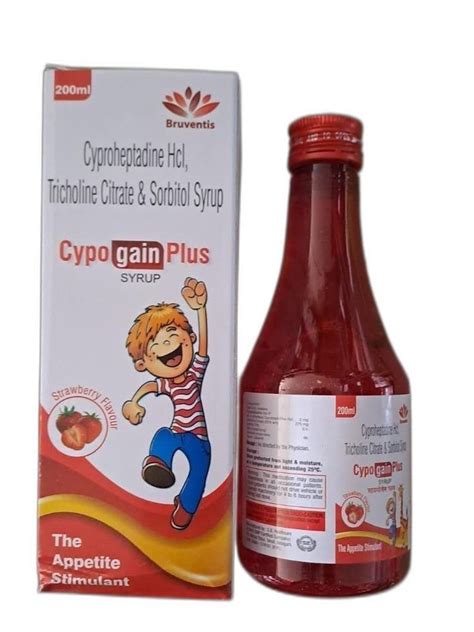 Cyproheptadine Hcl Tricholine Citrate Sorbitol Syrup Packaging Type