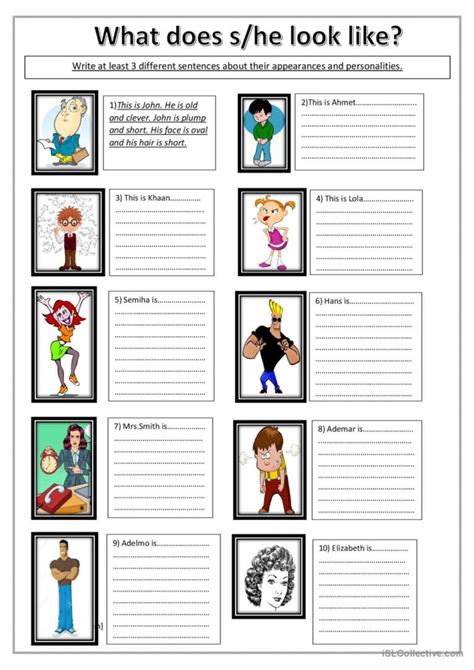 Appearance And Personality English Esl Worksheets Pdf And Doc