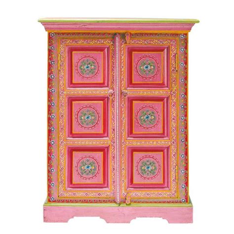 Les lattes vieillies et multicolores de ce cabinet en fer et bois lui confèrent un style dans l'air du temps. Cabinet de rangement en manguier massif multicolore L 72 ...