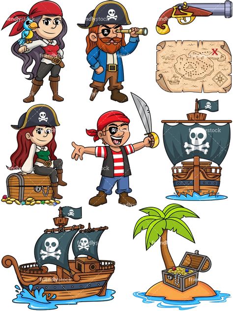 Pirates Clipart Collection In Vector Format Friendlystock