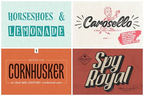 35 Of The Best 1950s Fonts That Capture The Roaring Decade Hipfonts