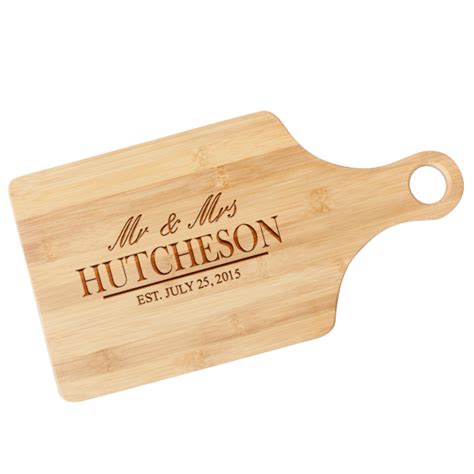 Personalized Paddle Cutting Board Mr And Mrs