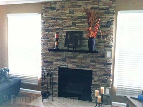 Faux Panels Stacked Stone Panels Diy Fireplace Fireplace Surrounds