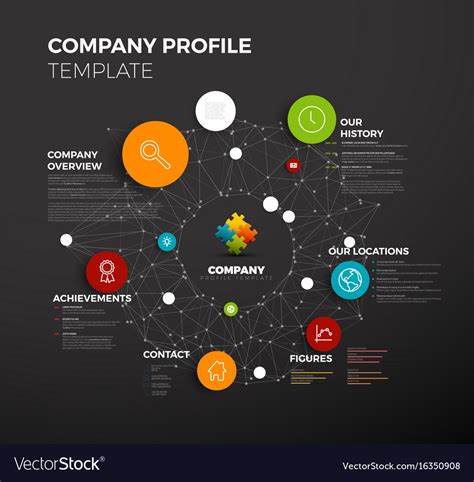 Company Infographic Overview Design Template Vector Image