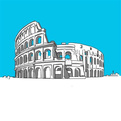 Rom Di Colosseum Illustrazione Vettoriale Illustrazione Di Italia
