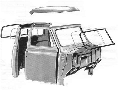 1953 55 Ford F 100 Chop Top Glass And Roof Kit