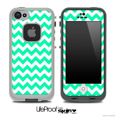 trendy green white chevron skin for the iphone 5 or 4 4s lifeproof case lifeproof case cool