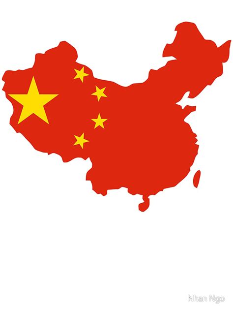 China Flag Map Png