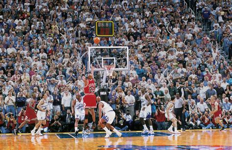 Michael Jordan Makes The Game Winning Shot During Si Photo Blog