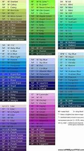 The Color Chart For Different Types Of Paint