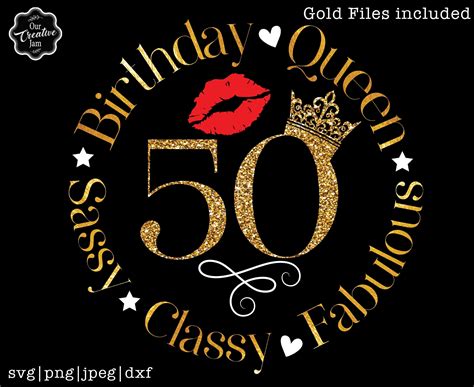 50 And Fabulous Svg 50 And Fab Svg 50th Birthday Svg For Etsy Canada