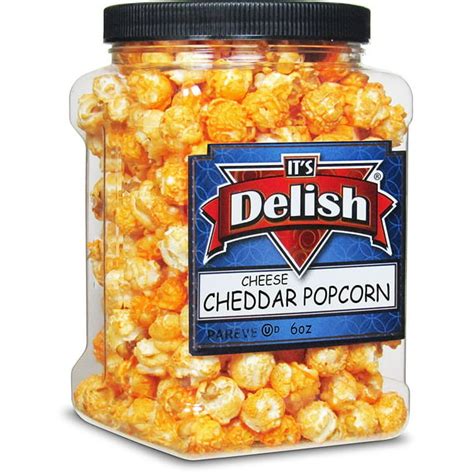 Gourmet Cheddar Cheese Popcorn By Its Delish 6 Oz Jumbo Sized