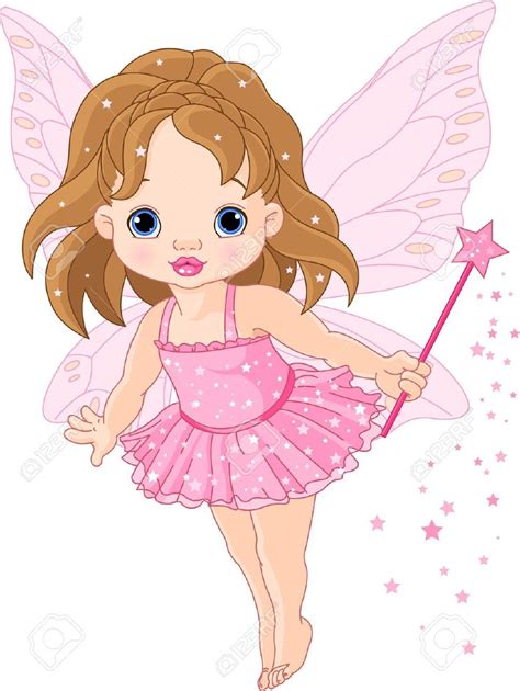 Cute Little Pink Baby Fairy Illustrator Unknown Fairy Cartoon Cartoon