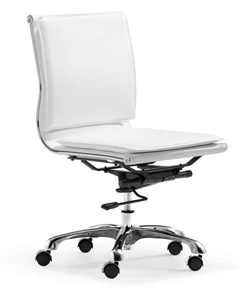 Modern black desks and modern white desks compliment most. Zuo Modern Lider Plus Armless Office Chair - White ZM ...