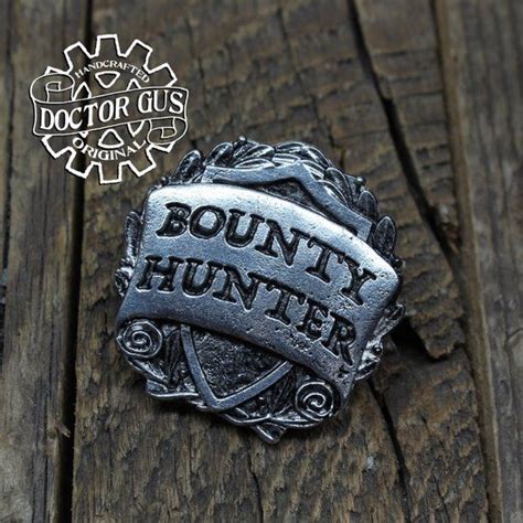Bounty Hunter Badge Rpg Character Class Pin Handcrafted Pewter