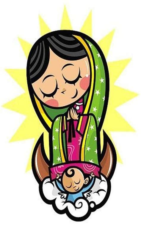 Imágenes Espectaculares De La Virgen De Guadalupe Jesus Cartoon