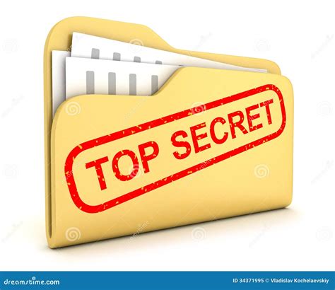 Top secret de dossier illustration stock. Illustration du butoir - 34371995