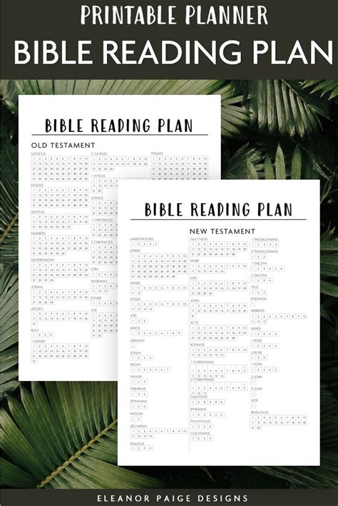 Bible Reading Tracker Printable Chapter By Chapter Reading Etsy