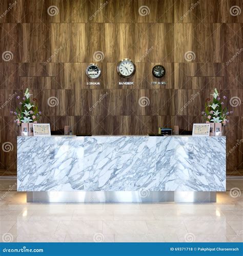 Interior View Of Luxury Reception Hotel Stock Photo Image Of