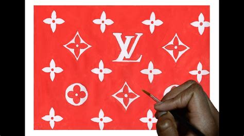 How To Draw Louis Vuitton X Supreme Exact Red Youtube