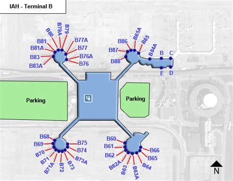 Iah Terminal B Map Houston Airport Terminal B Map Tex