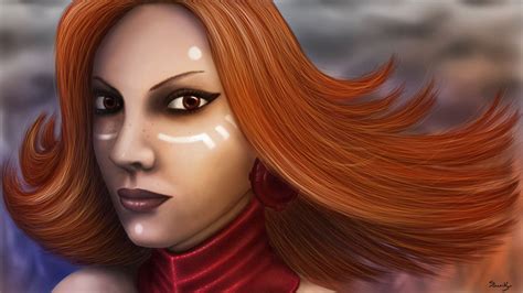 Lina Dota 2 By Sinnernym On Deviantart Fantasy Art Women Dota 2