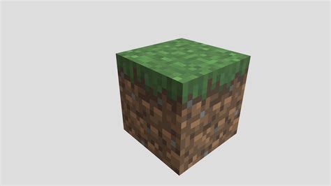 Minecraft Grass Block Download Free 3d Model By Momo Momoernst