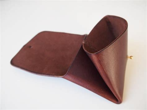 Origami Wallet Smooth Leather Brown Origami Wallet Card Holder