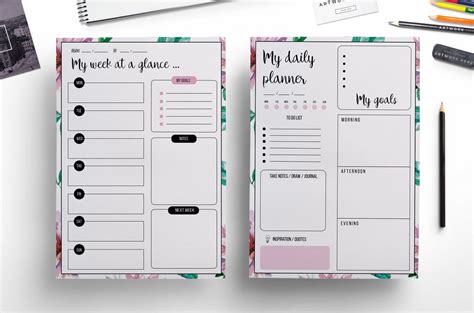 Elegant Weekly Planner Daily Planner By Chic Templates Thehungryjpeg
