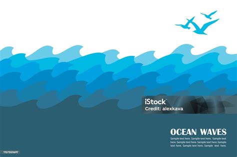 Ocean Waves Background Stock Illustration Download Image Now