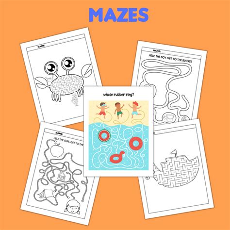 Printable Summer Activity Worksheets Puzzles And Games Book Cassie