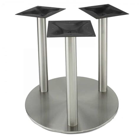 30 Round Stainless Steel Contemporary Table Base Cafe Tables Inc