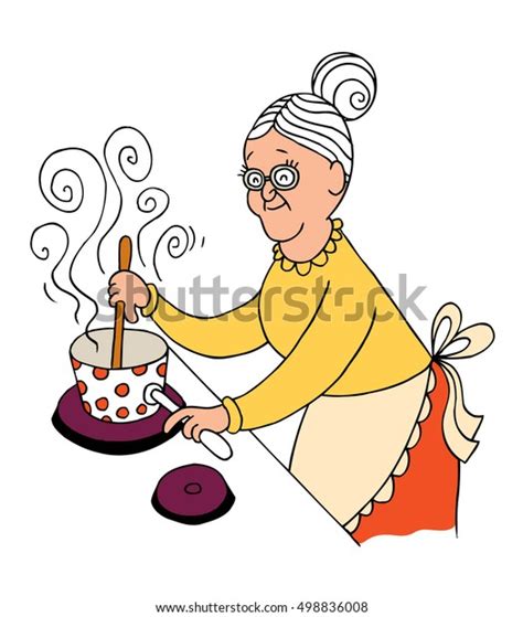 Grandma Cooking Stock Vector Royalty Free