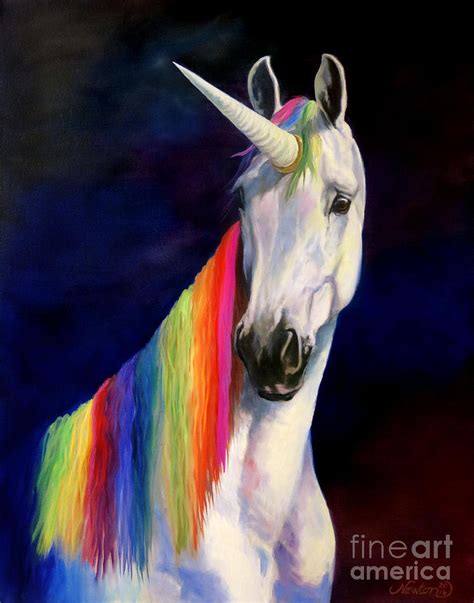 Rainbow Unicorn Painting By Jeanne Newton Schoborg