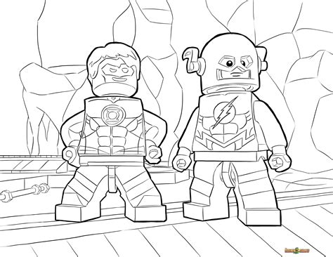 Lego Dc Universe Super Heroes Coloring Pages Free Printable Lego Dc