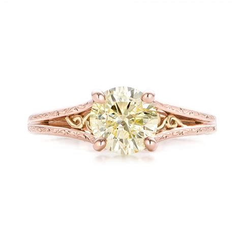 Custom Rose Gold And Champagne Diamond Engagement Ring 101103 Bellevue