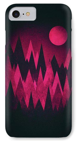 Dark Triangles Peak Woods Abstract Grunge Mountains Design In Red