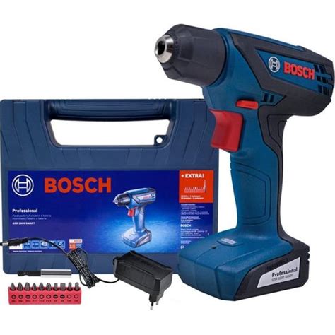 Parafusadeira E Furadeira Bosch GSR 1000 Smart 12V Bateria E Maleta