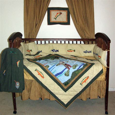 Top 10 baby boy crib bedding sets reviews. Gone Fishing Brown and Green Country Fish 6 Piece Crib ...