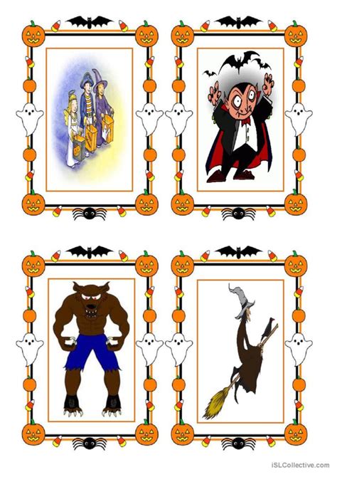 Halloween Flashcards Vocabulary Flas English Esl Worksheets Pdf And Doc