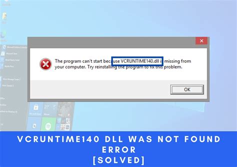 How To Fix Vcruntime Dll Is Missing Error Studytonight