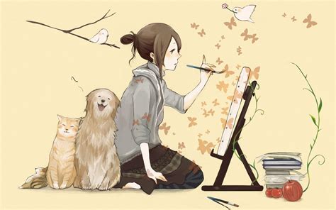 Anime Girl Art Wallpapers Top Free Anime Girl Art Backgrounds