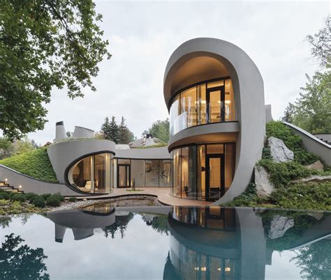 Futuristic Modern House In Countryside Environment Moscow