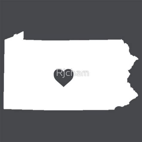'Pennsylvania Heart' Essential T-Shirt by Rjcham | Pennsylvania, Heart, Cards