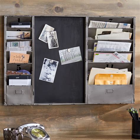 Chalkboard Mail Sorter Wall File Holder Mail Organizer Wall Hanging
