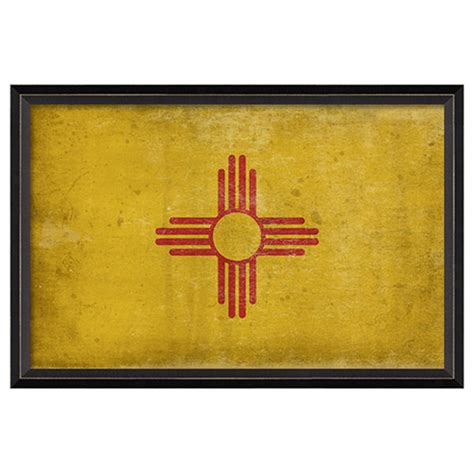 State Flag Framed Print New Mexico