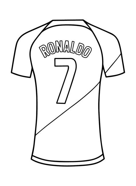 Cristiano Ronaldo Jersey Kleurplaat Gratis Kleurplaten Om Te Printen