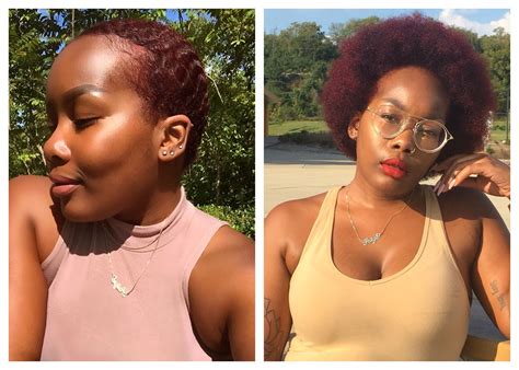 Big Chop 1 Year Anniversary Afro Red Afro Natural Hair Journey