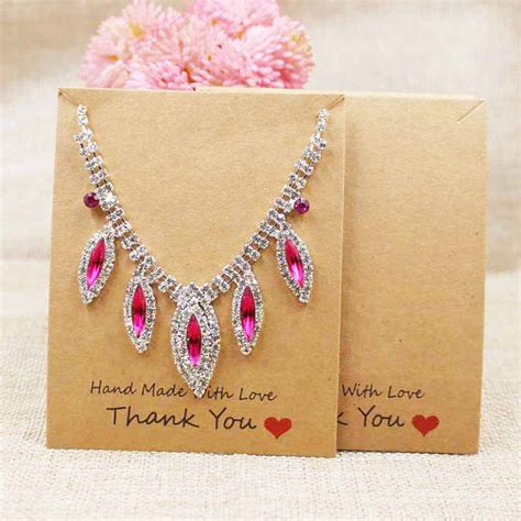I have been doing jewelry and craft shows now for about 8 years, and one thing i have struggled with for this entire time is the big three challenges. 200pcs10*8cm two design handmade with love necklace display card kraft jewelry necklace card ...