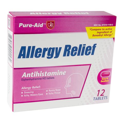 Wholesale 12ct Antihistamine Allergy Relief Tablets